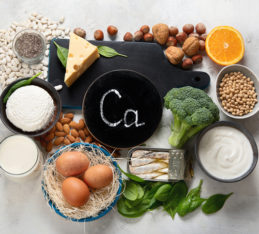 calcium-rich foods, non-dairy sources of calcium on a table
