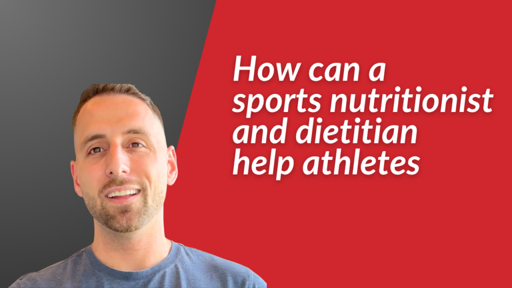 How a sports nutritionist and dietitian can help athletes